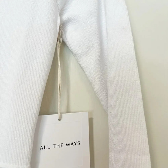 ALL THE WAYS Violet Midi Dress‎ in White  Knit NWT size XS - Picture 7 of 10